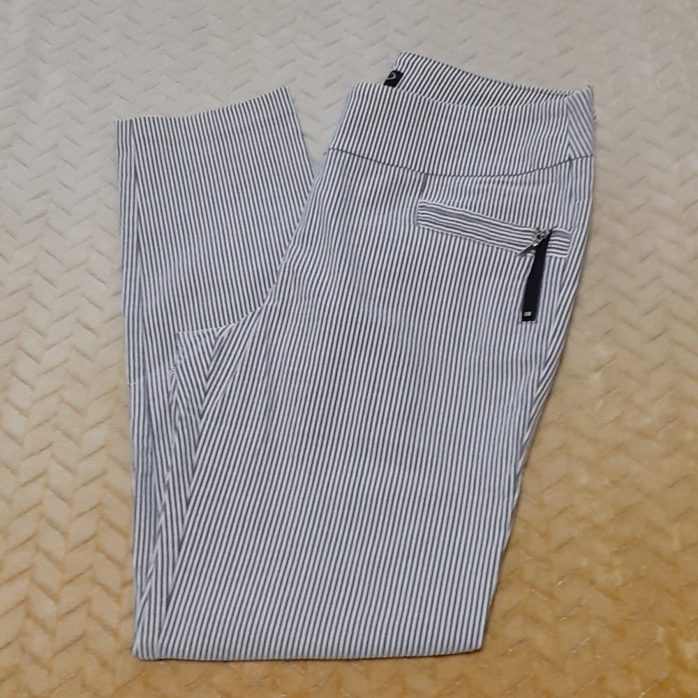 👀 👀 👀 Women's Petite SOHO Striped Pants Size PM EUC.